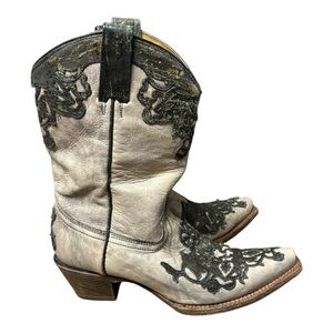 Corral Boots Women’s size 7.5 leather western cowboy cowgirl tan gray